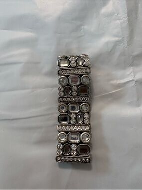 Lia Sophia Crystal Stretch Bracelet in Silver Tone
